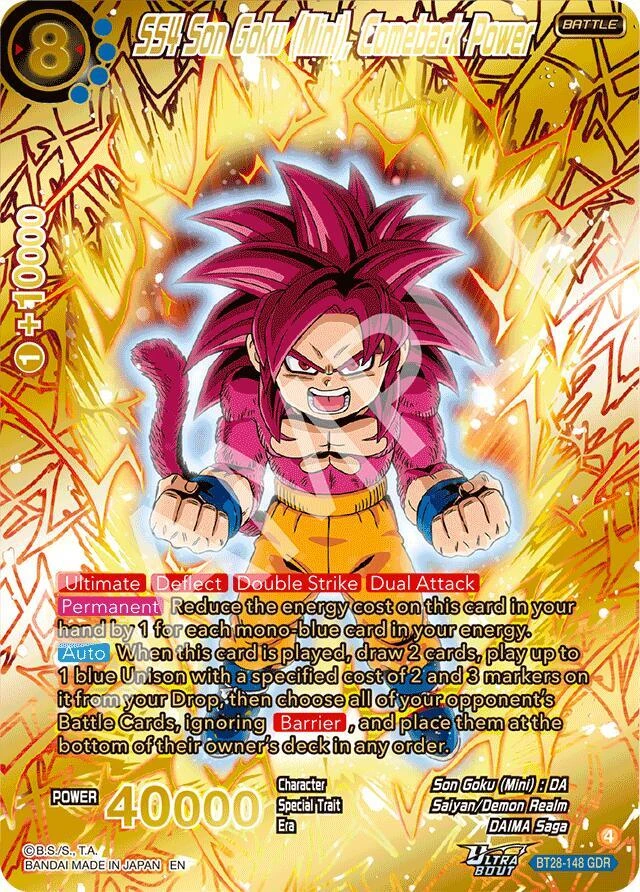 SS4 Son Goku (Mini), Comeback Power [GDR] #BT28-148