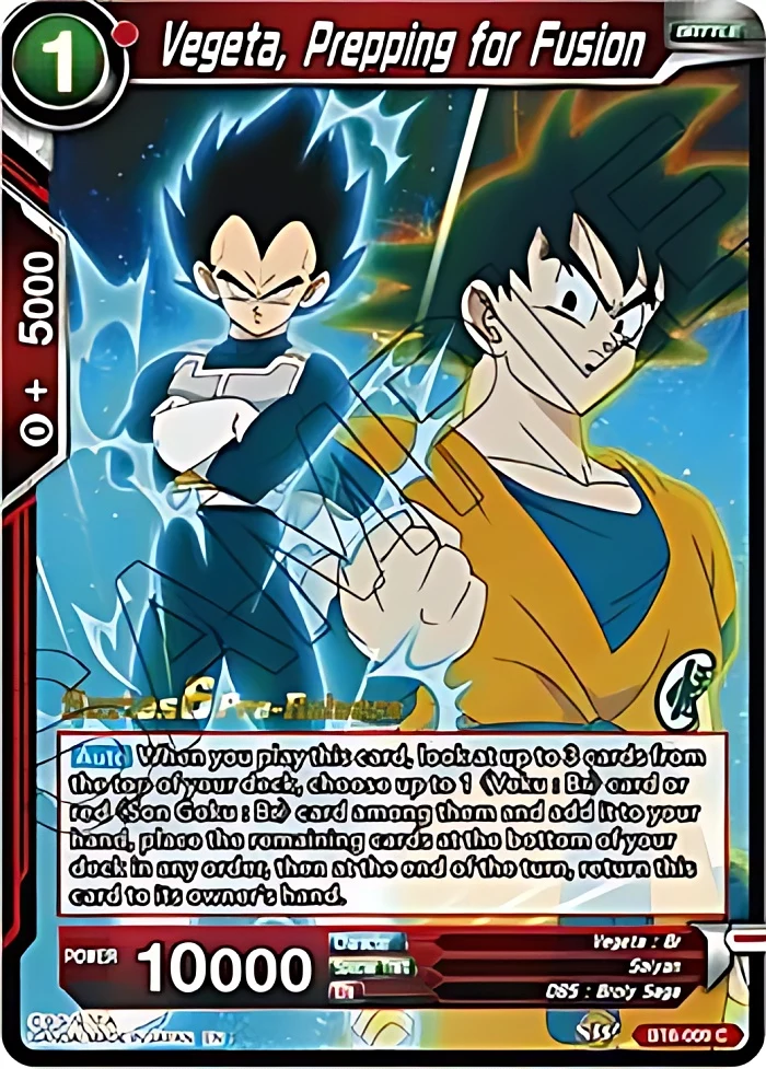 Vegeta, Prepping for Fusion [Pre-Release] #BT6-009_PR