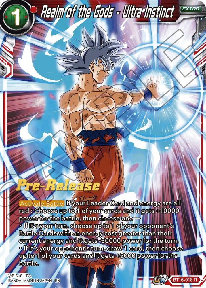 Realm of the Gods - Ultra Instinct [Pre-Release] #BT16-018