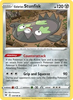 Galarian Stunfisk Reverse Holo