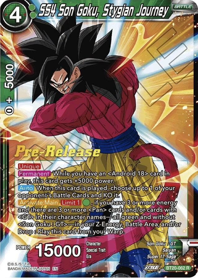 SS4 Son Goku, Stygian Journey [Pre-Release] #BT20-062