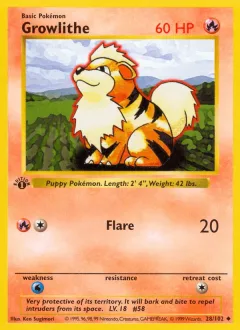 Growlithe 1st Edition