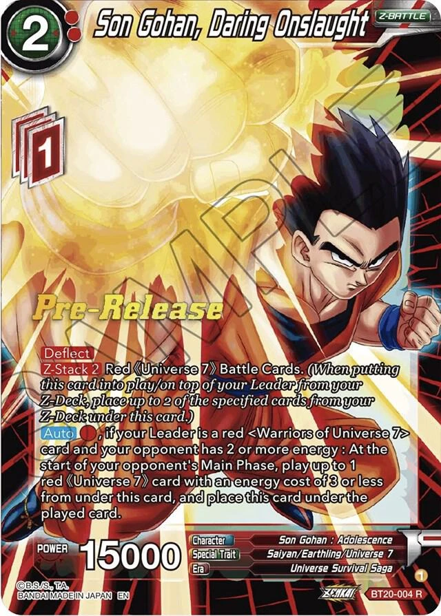 Son Gohan, Daring Onslaught [Pre-Release] #BT20-004