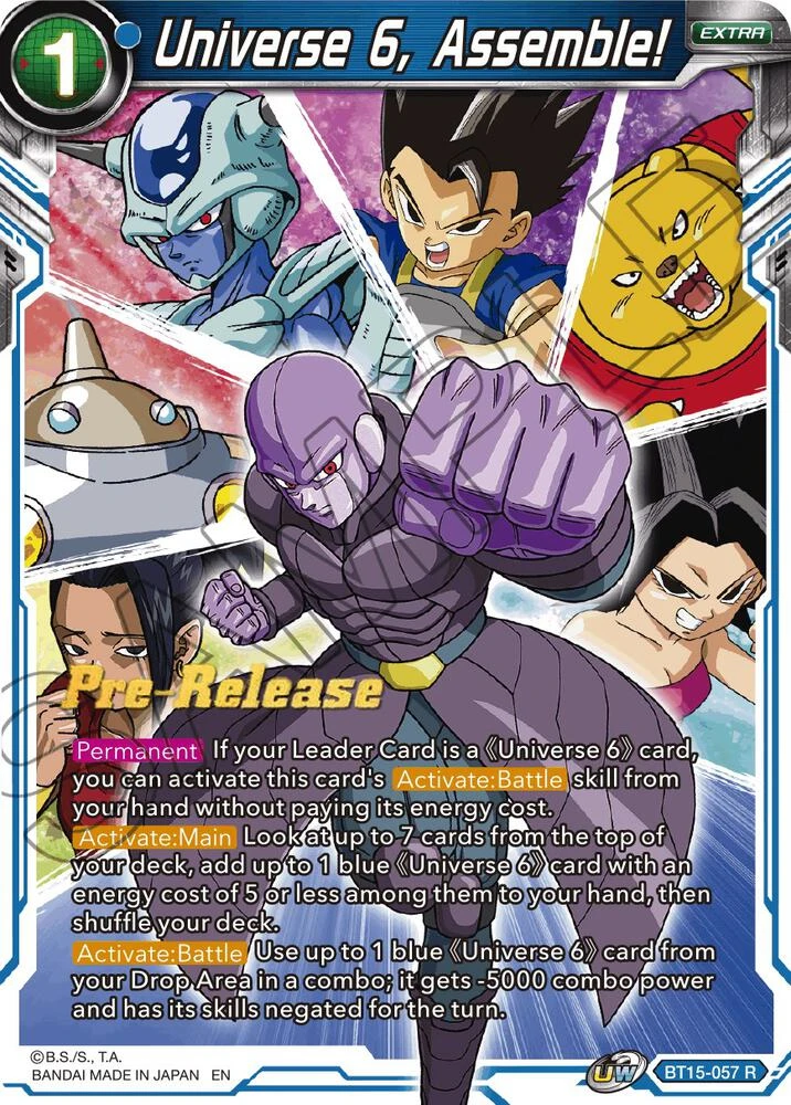 Universe 6, Assemble! [Pre-Release] #BT15-057