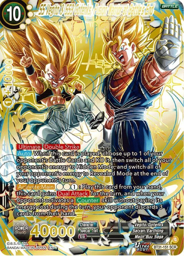SS Vegito & SS3 Gotenks, Fusion Warrior at Battle's End [SCR] #BT31-151