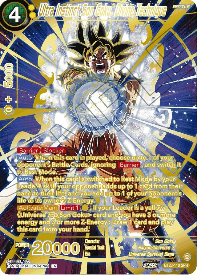 Ultra Instinct Son Goku, Divine Technique [SPR] #BT23-110