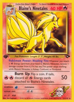 Blaine's Ninetales 1st Edition