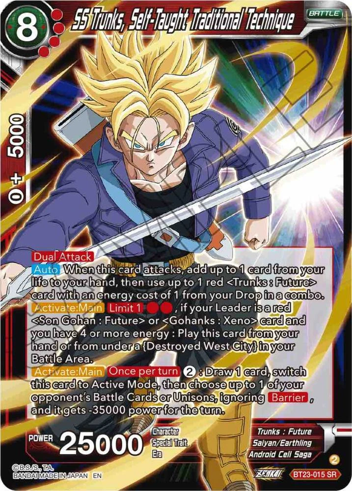 SS Trunks, Self-Taught Traditional Technique #BT23-015