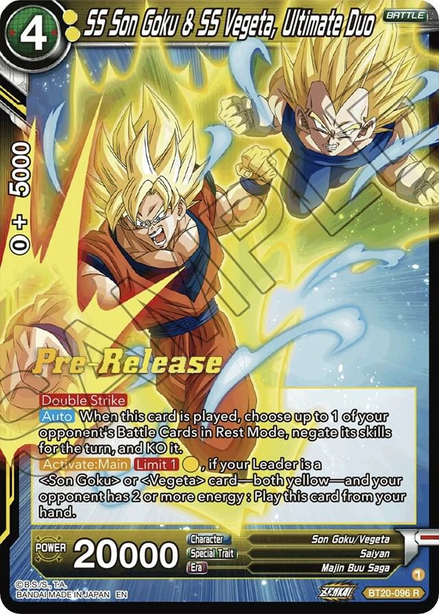 SS Son Goku & SS Vegeta, Ultimate Duo [Pre-Release] #BT20-096