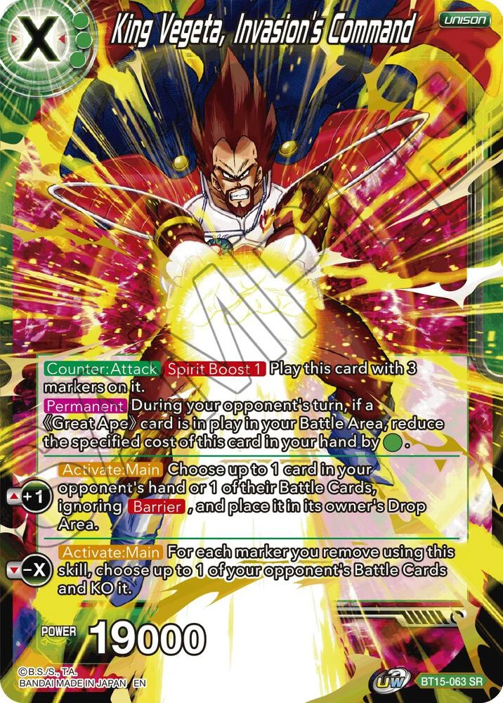 King Vegeta, Invasion's Command #BT15-063