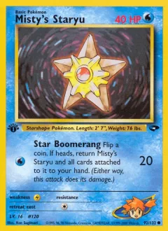 Misty's Staryu 1st Edition