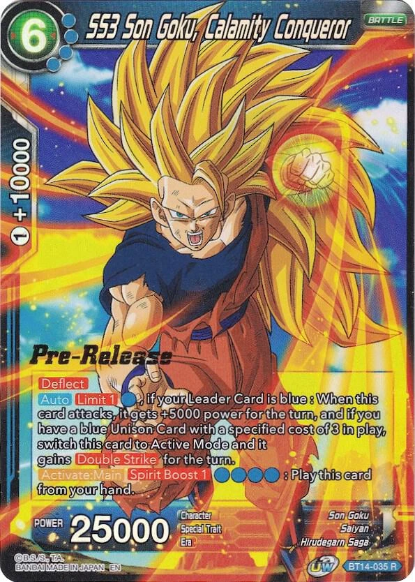 SS3 Son Goku, Calamity Conqueror [Pre-Release] #BT14-035