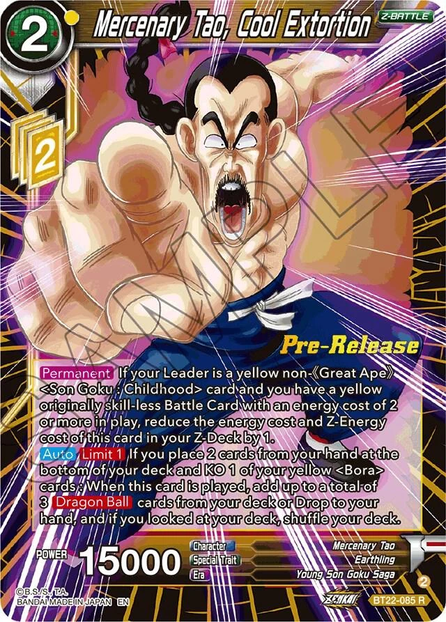 Mercenary Tao, Cool Extortion [Pre-Release] #BT22-085