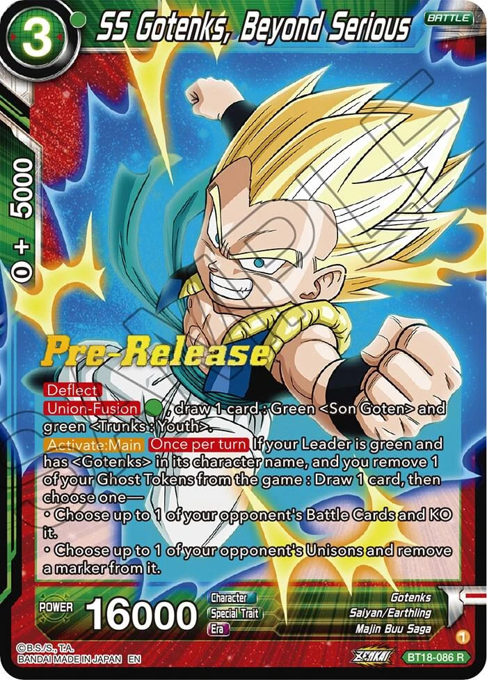 SS Gotenks, Beyond Serious [Pre-Release] #BT18-086