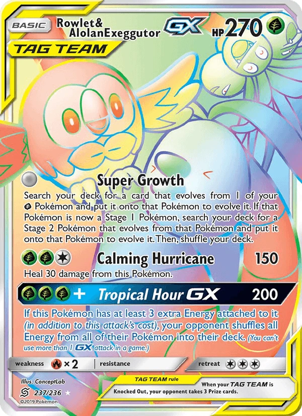 Rowlet & Alolan Exeggutor GX #237