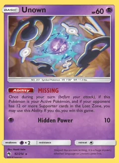 Unown Reverse Holo