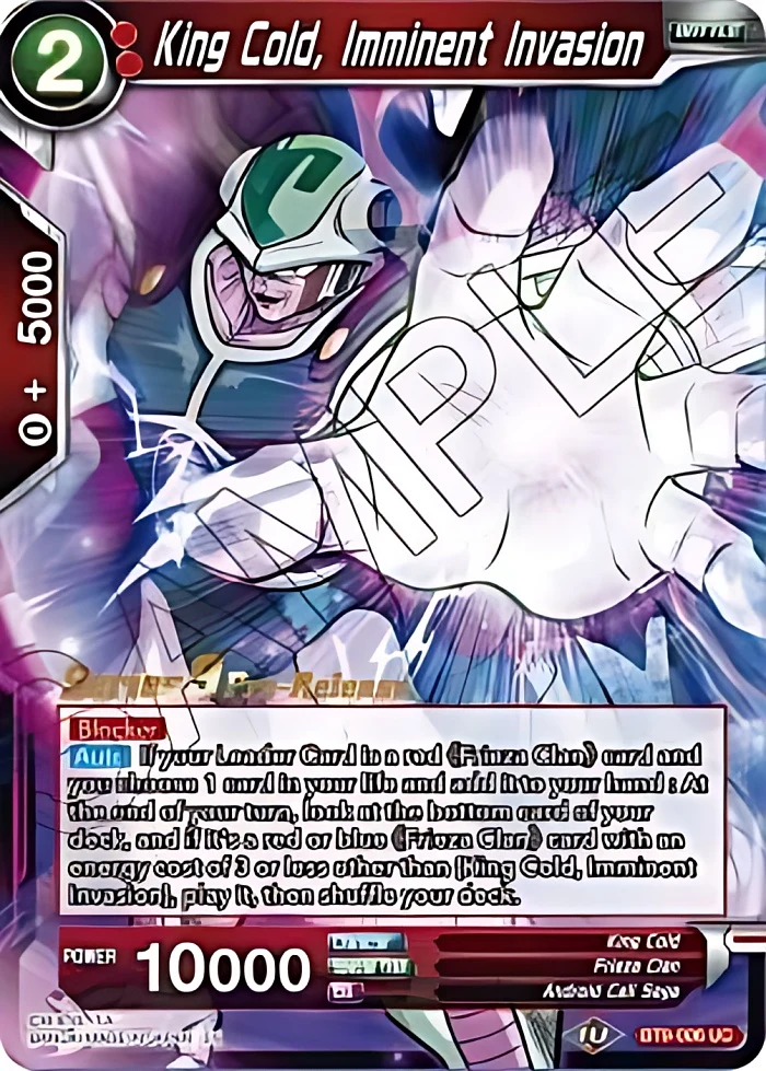 King Cold, Imminent Invasion [Pre-Release] #BT9-006