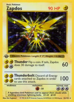 Zapdos 1st Edition