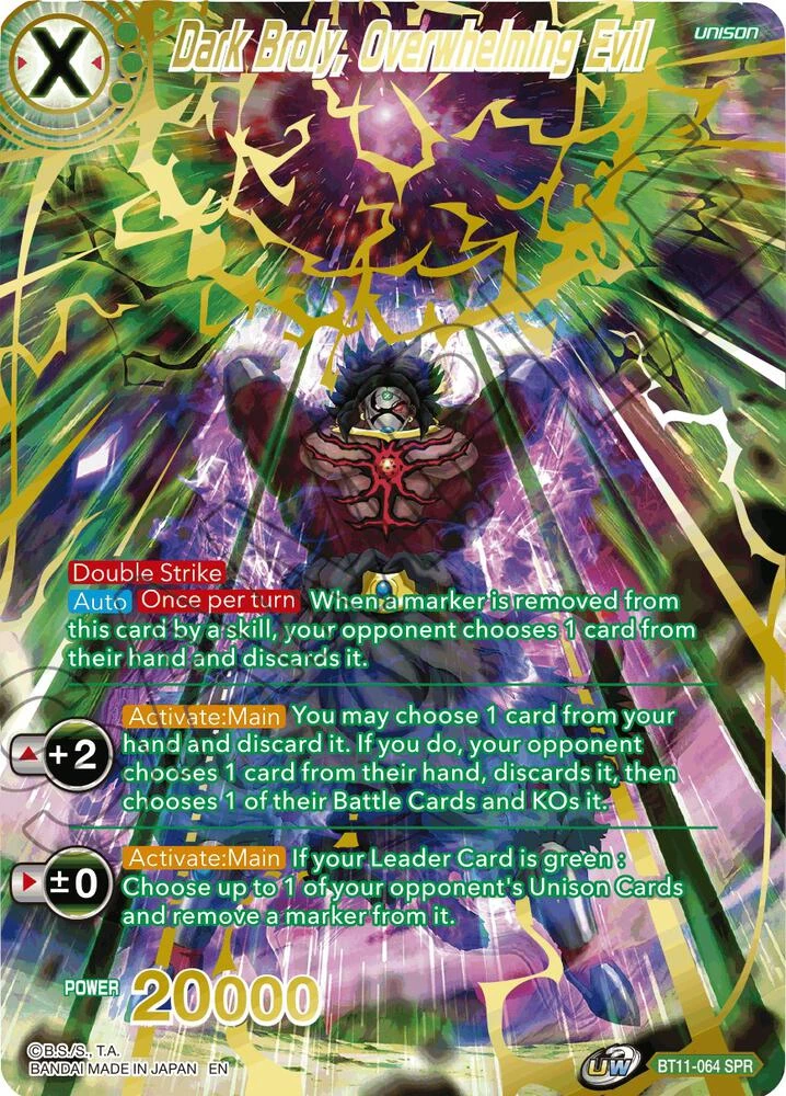 Dark Broly, Overwhelming Evil [SPR] #BT11-064