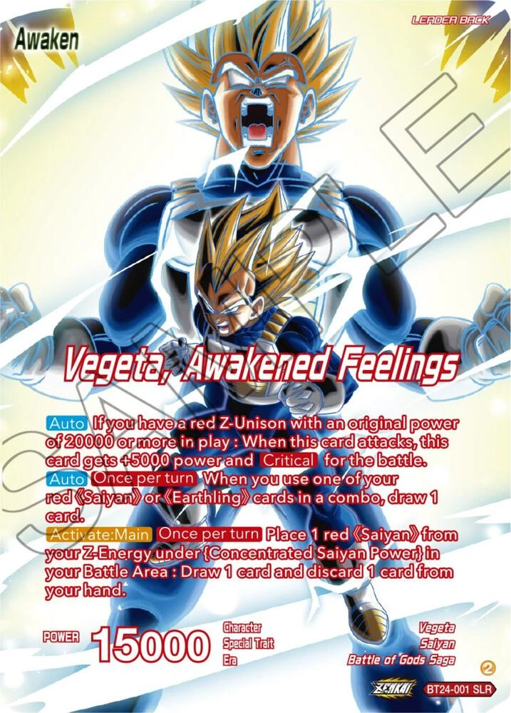 Vegeta // Vegeta, Awakened Feelings [SLR] #BT24-001