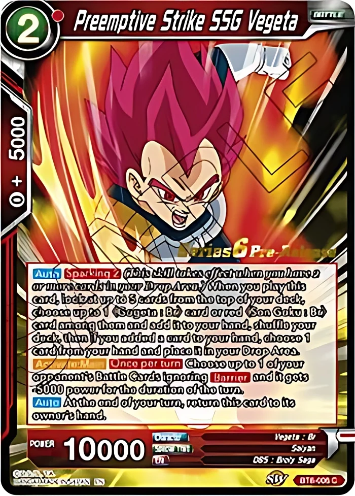 Preemptive Strike SSG Vegeta [Pre-Release] #BT6-008_PR