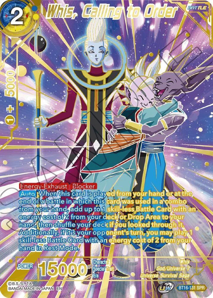 Whis, Calling to Order [SPR] #BT16-131