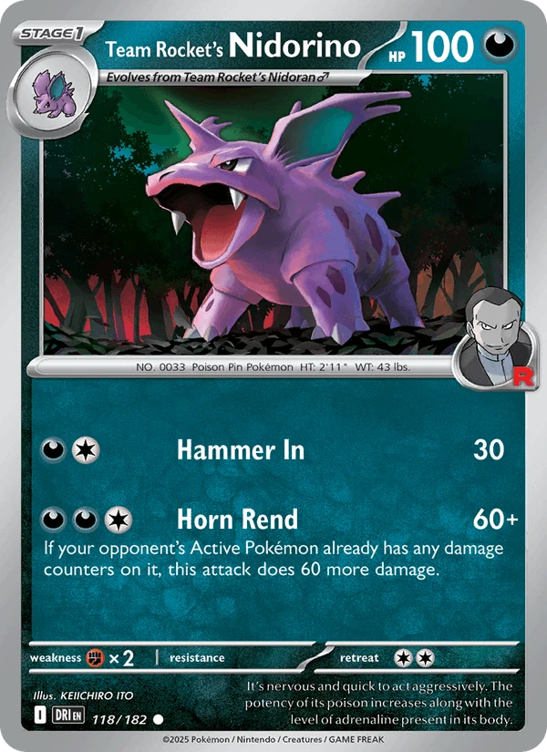 Team Rocket's Nidorino #118