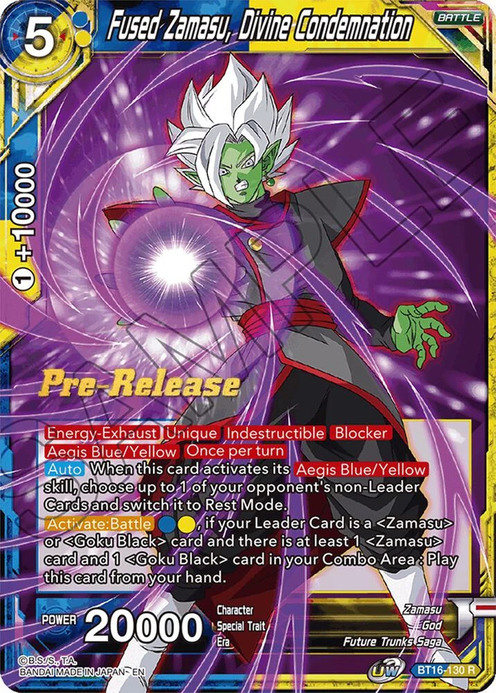 Fused Zamasu, Divine Condemnation [Pre-Release] #BT16-130