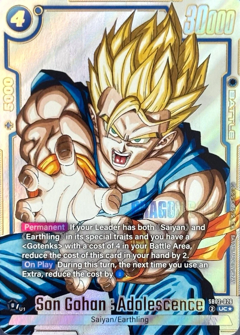Son Gohan : Adolescence [Alternate Art] #SB02-026