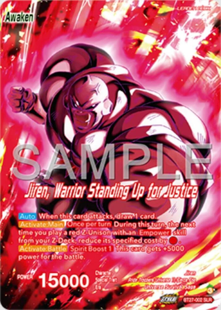 Jiren // Jiren, Warrior Standing Up for Justice [SLR] #BT27-002