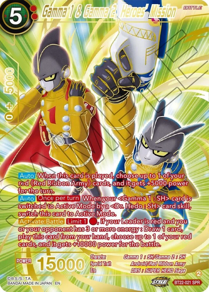 Gamma 1 & Gamma 2, Heroes' Mission [SPR] #BT22-021