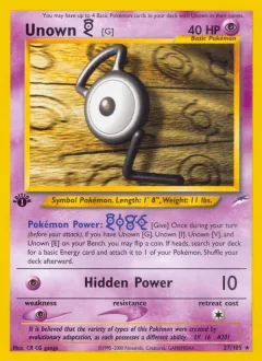 Unown G 1st Edition