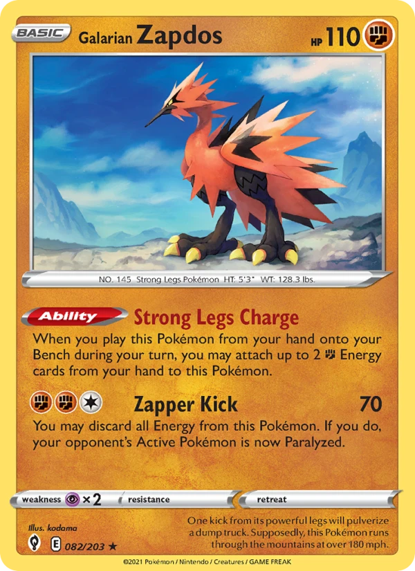 Galarian Zapdos Holo #82