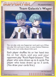 Team Galactic's Wager Reverse Holo