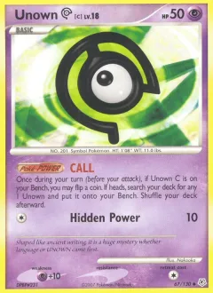 Unown C Reverse Holo