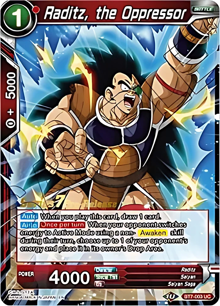 Raditz, the Oppressor [Pre-Release] #BT7-003_PR