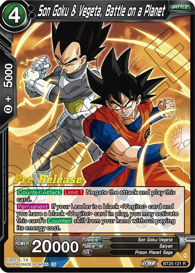 Son Goku & Vegeta, Battle on a Planet [Pre-Release] #BT25-121