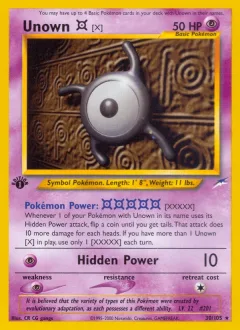 Unown X 1st Edition