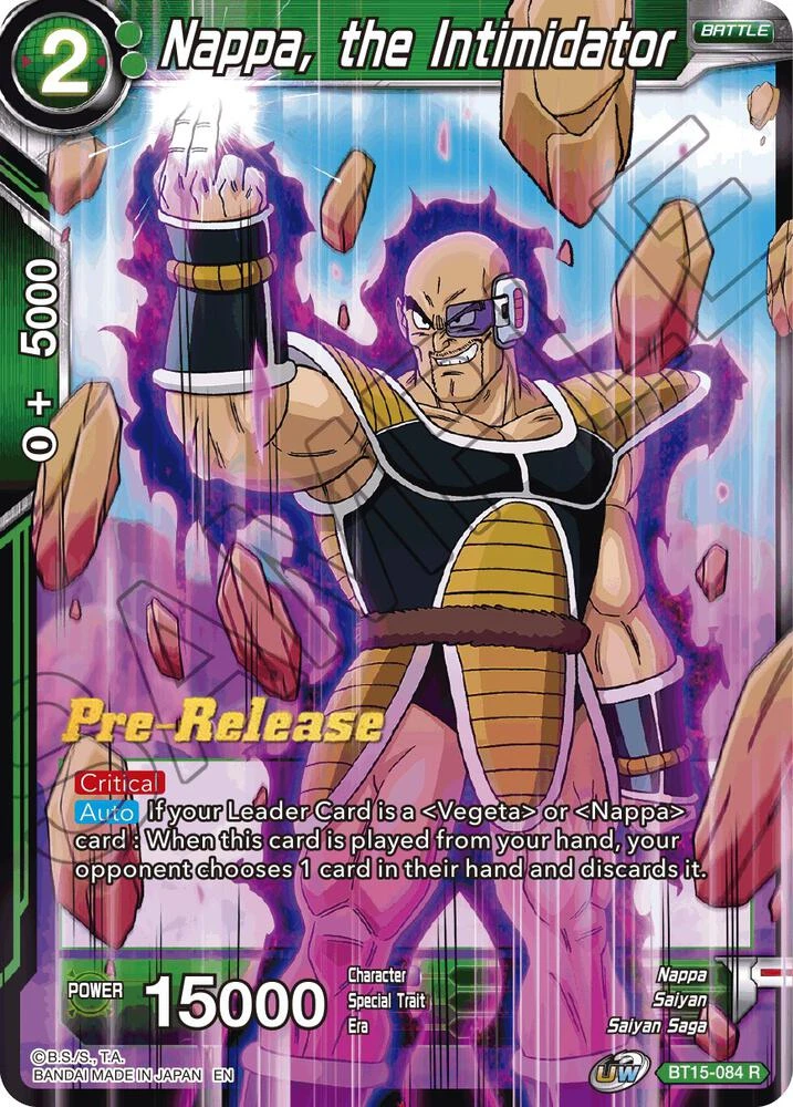 Nappa, the Intimidator [Pre-Release] #BT15-084