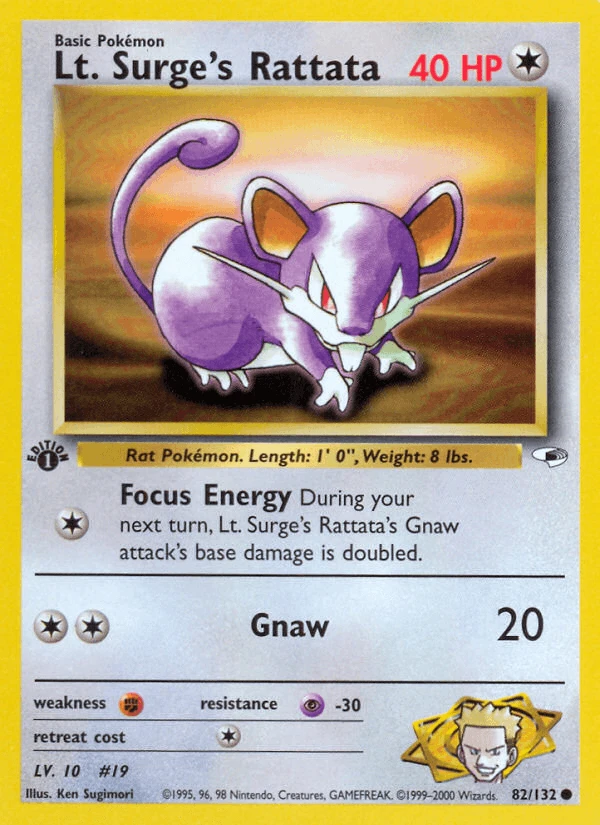 Lt Surge's Rattata #82