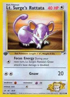 Lt Surge's Rattata 1st Edition