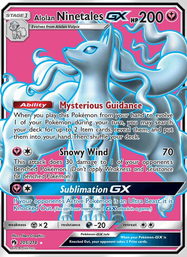 Alolan Ninetales Gx #205