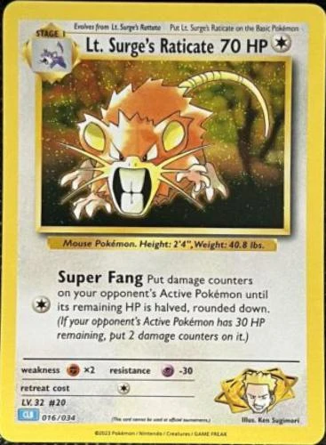 Lt Surge's Raticate #16