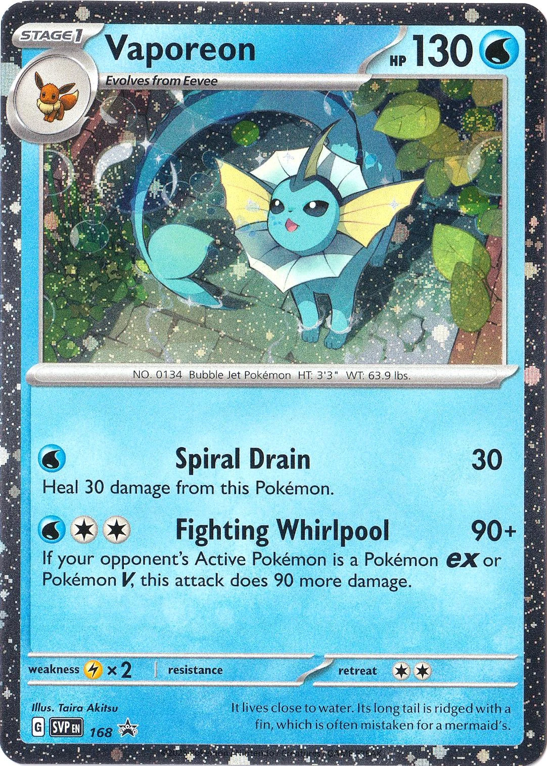 Vaporeon Cosmos Holo #168