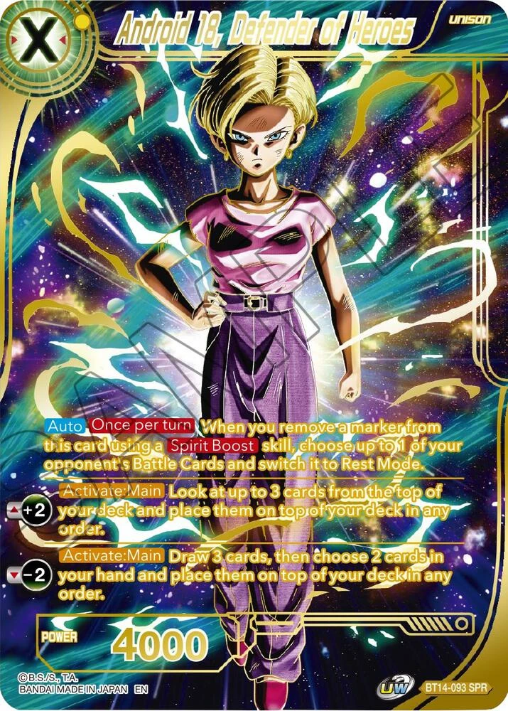 Android 18, Defender of Heroes [SPR] #BT14-093