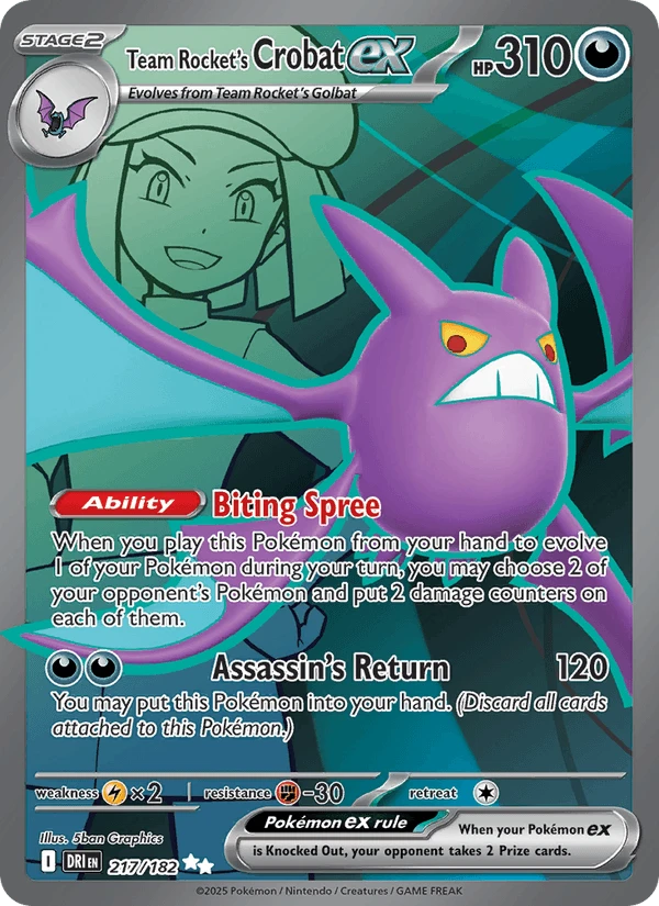 Team Rocket's Crobat Ex #217