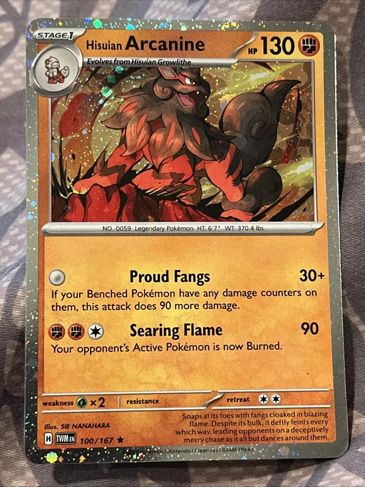 Hisuian Arcanine Cosmos Holo #100