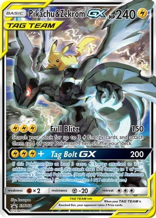Pikachu & Zekrom GX #SM168