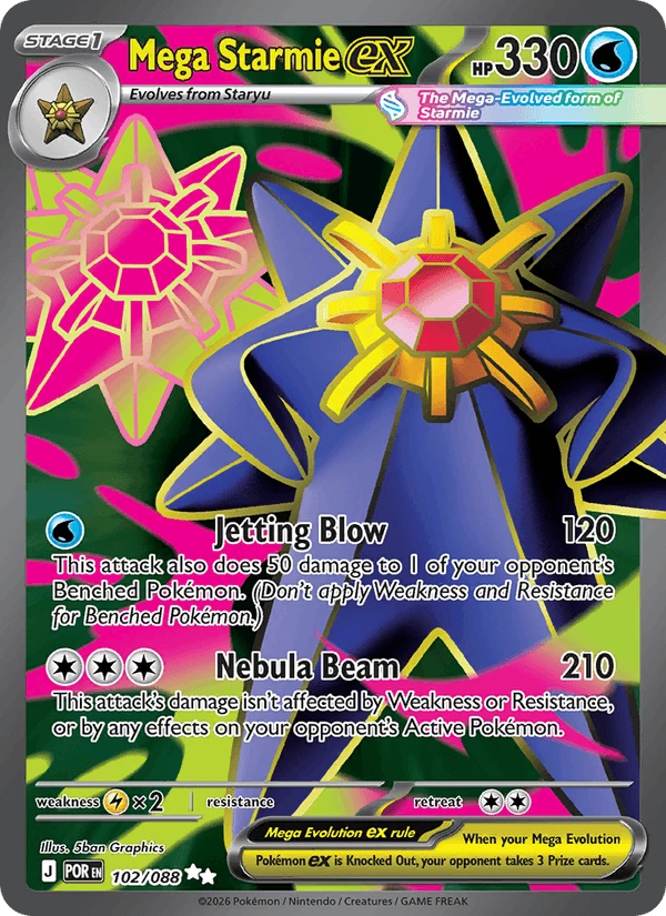 Mega Starmie Ex #102