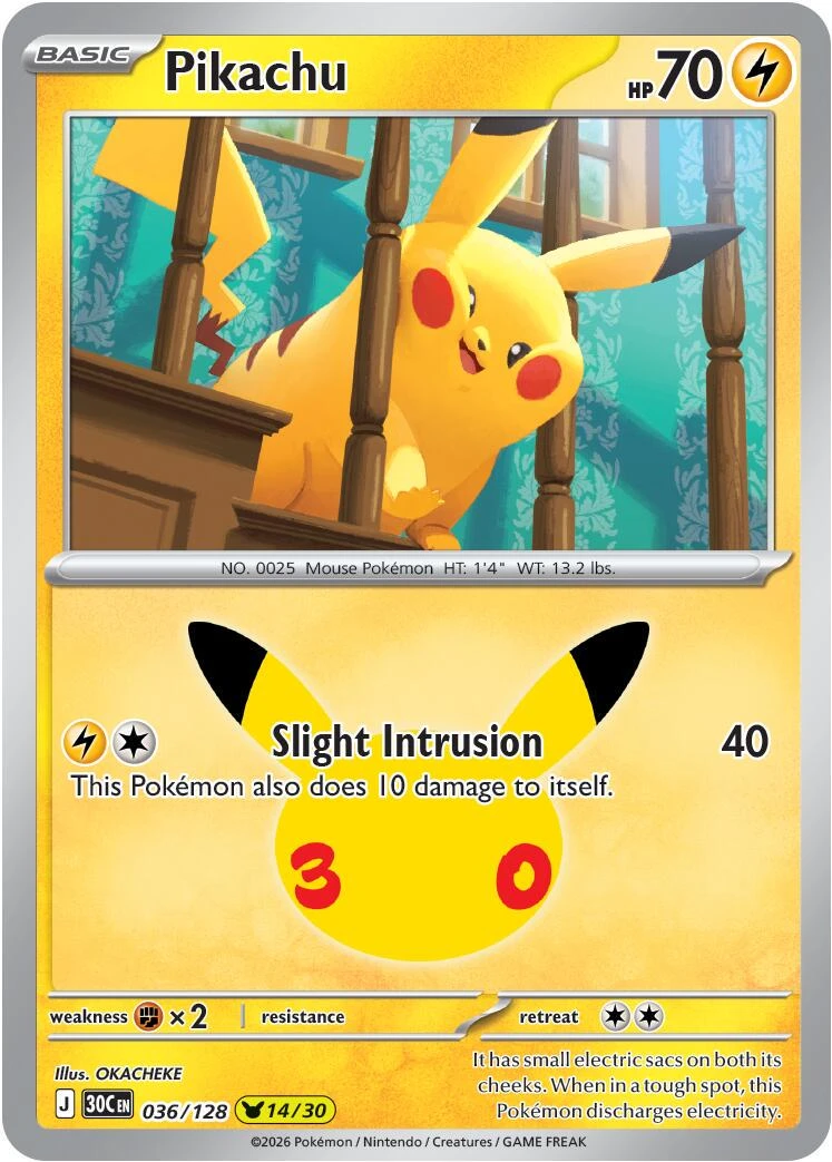 Pikachu Holo #36